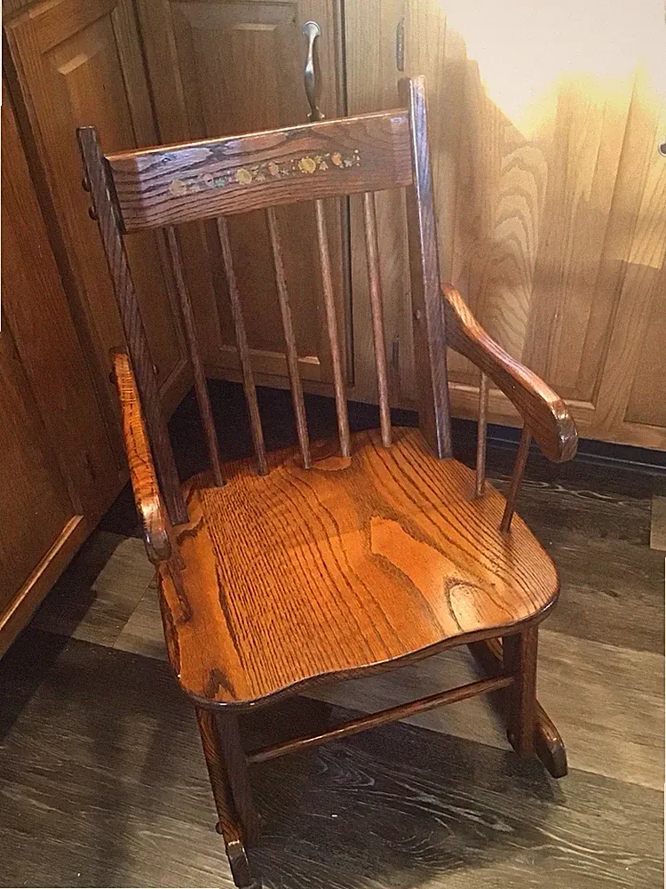 Antique Mission Oak CHILD’S Rocking Chair Arts & Crafts Handmade CHARLES MOOTZ
