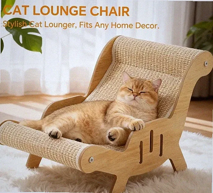 Cat Lounge Chair C-type all inclusive sisal - integrated aesthetic, a natural de