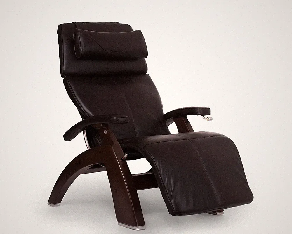 Human Touch PC-420 Dark Walnut Zero Gravity Perfect Chair Espresso Prem Leather