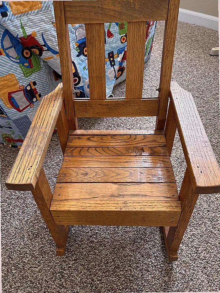 VTG-handmade, Mission Style Oak Child's Rocking Chair